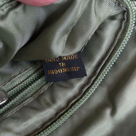 The Sak crocheted Sage Green Crossbody Mini Bag - Picture 5 of 14